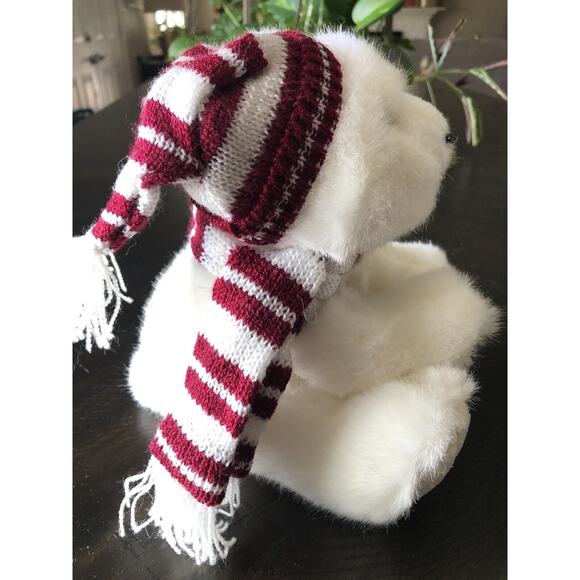 Russ Peppermint Teddy Bear Beanbag Plush Stuffed Animal‎ Daisy Chain Press White - Picture 4 of 8